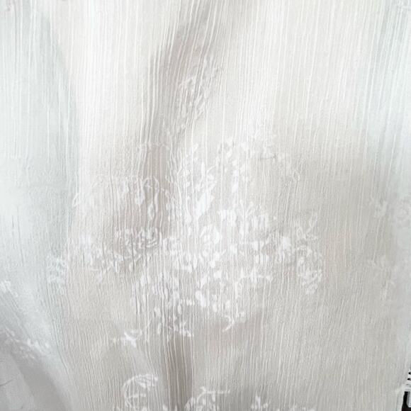 Andree by Unit White Floral Embroidery Tunic Top Sz XL Boho Cottagecore Romantic - Picture 7 of 12